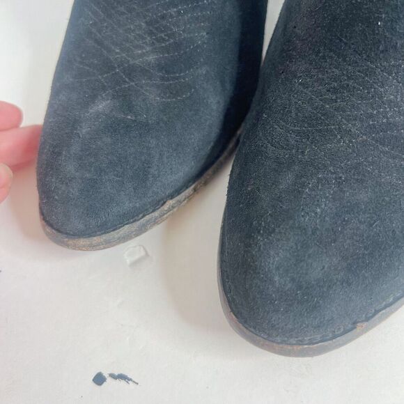 Frye Ilana Shootie Black Suede Bootie Ankle Boot Western Boho Size 10 - Picture 11 of 13